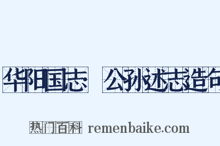华阳国志·公孙述志造句是什么意思的图片